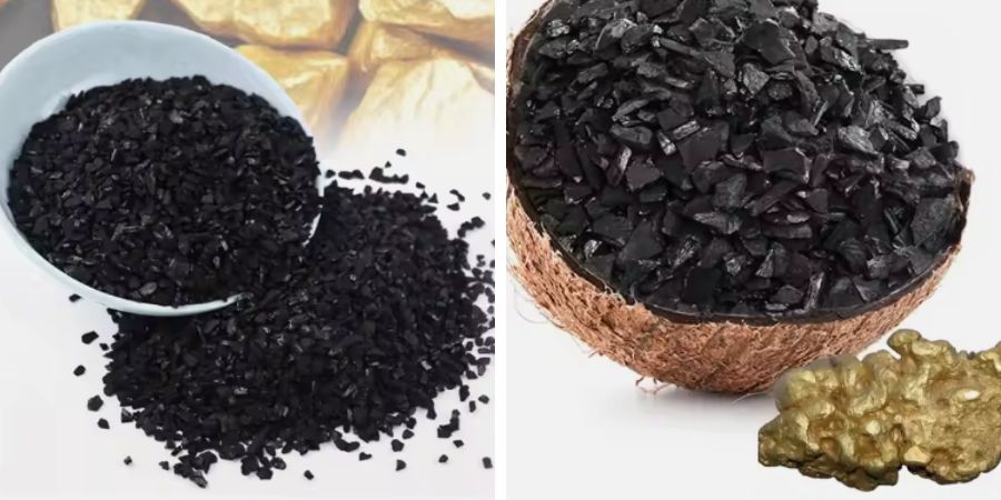 Carbon activado de cascara de coco para la recuperacion de oro