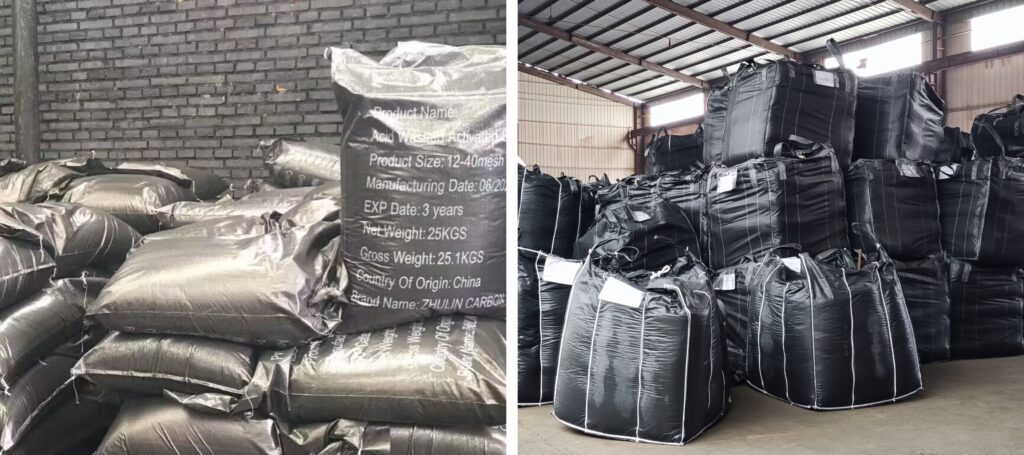 Aktif karbon ürünlerinin paketlenmesi ve teslimatı