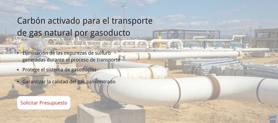 Carbon activo para el transporte de gas natural por gasoducto