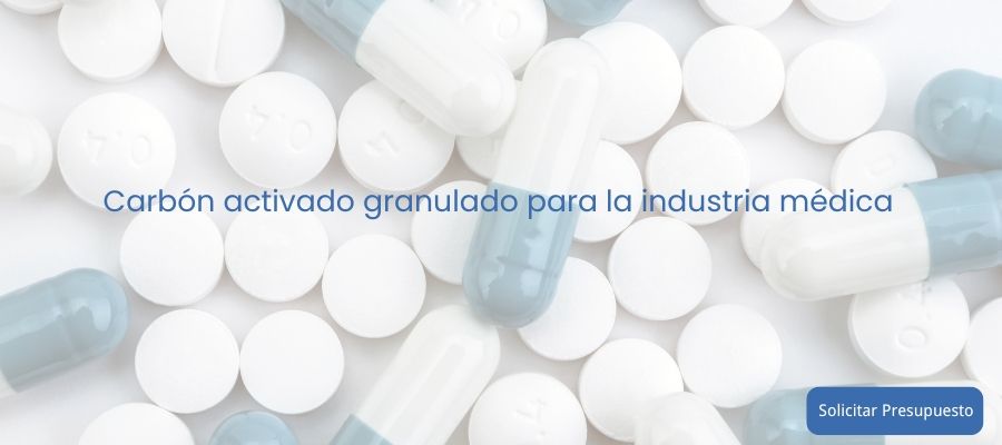Carbon activado granulado para la industria medica