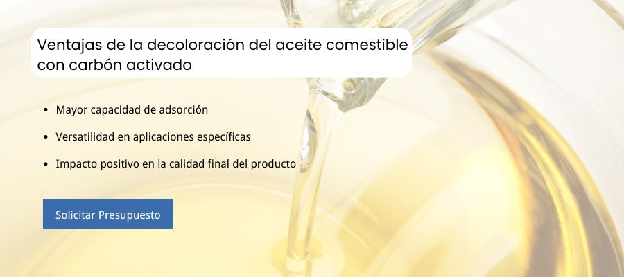 Ventajas de la decoloracion del aceite comestible con carbon activado