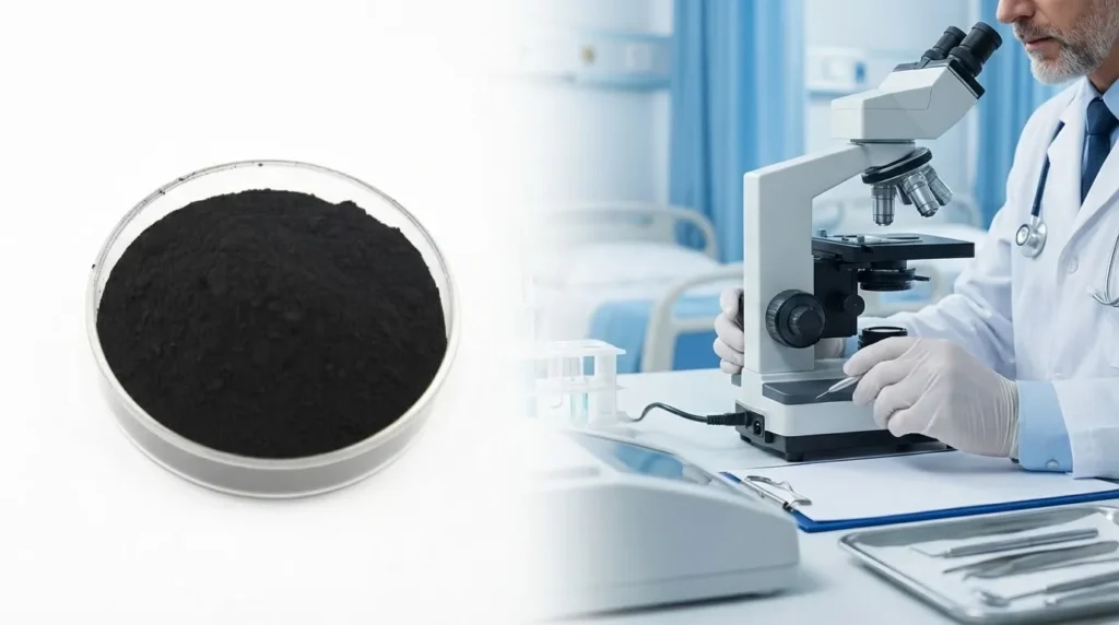 Carbon activado en polvo a base de madera para aplicaciones farmaceuticas